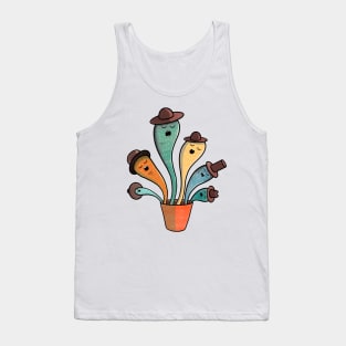 Singing Cacti Illustration Tank Top